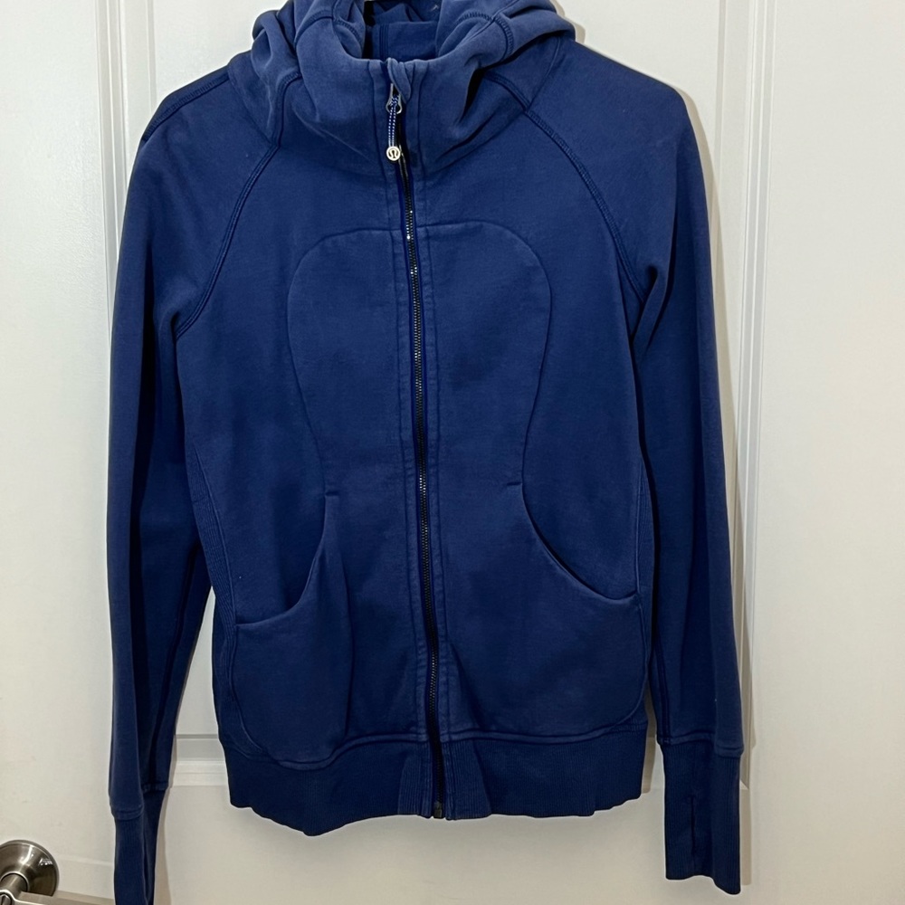 Lululemon medium weight blue full zip hoodie.